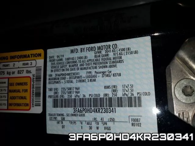 3FA6P0HD4KR230341 фото 2