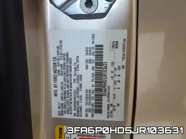 3FA6P0HD5JR103631 фото 2