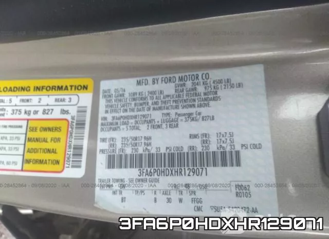 3FA6P0HDXHR129071 фото 10