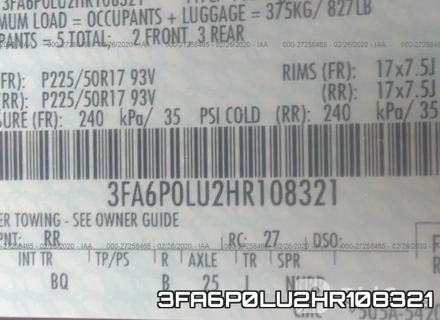 3FA6P0LU2HR108321 фото 10
