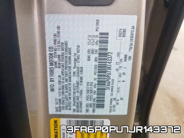 3FA6P0PU7JR143372 фото 2