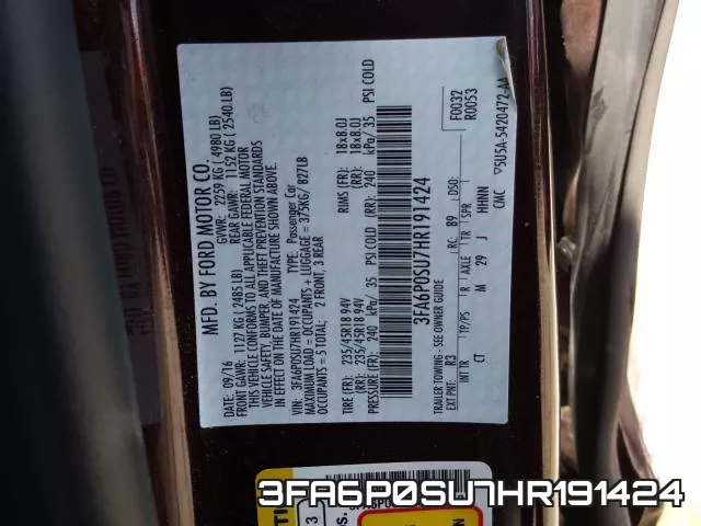 3FA6P0SU7HR191424 фото 2