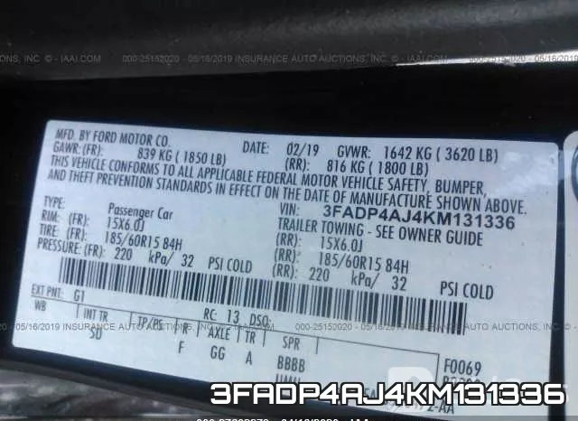 3FADP4AJ4KM131336 фото 10