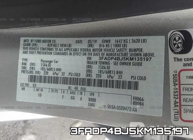 3FADP4BJ5KM135197 фото 10