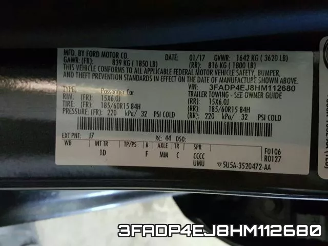 3FADP4EJ8HM112680 фото 2