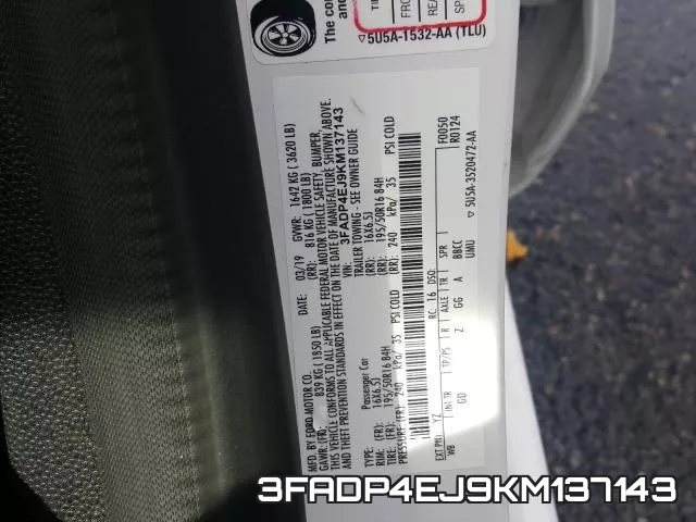 3FADP4EJ9KM137143 фото 2