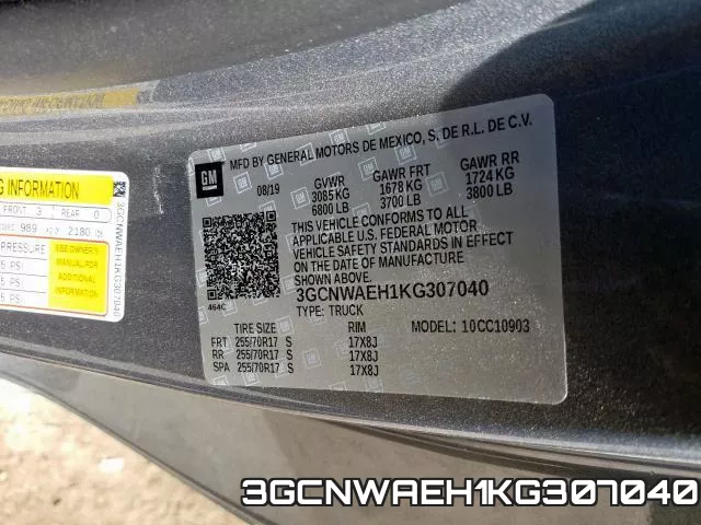 3GCNWAEH1KG307040 фото 2