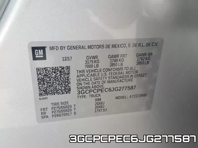 3GCPCPEC6JG277587 фото 2