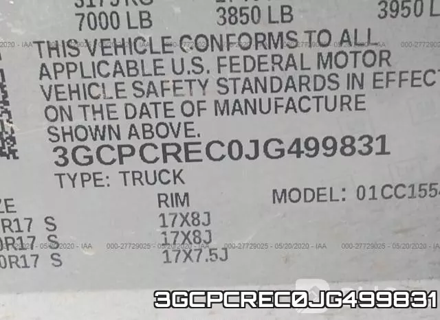 3GCPCREC0JG499831 фото 10