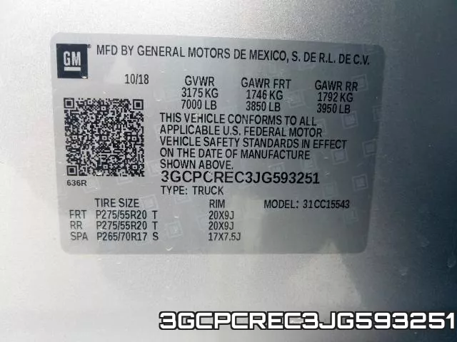 3GCPCREC3JG593251 фото 2
