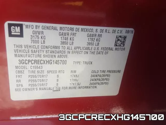 3GCPCRECXHG145700 фото 2