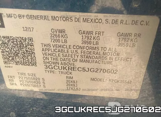 3GCUKREC5JG270602 фото 10
