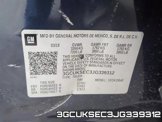 3GCUKSEC3JG339312 фото 2