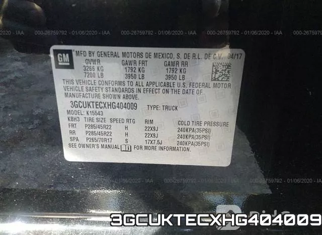 3GCUKTECXHG404009 фото 10