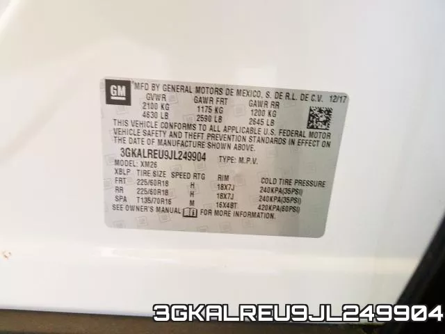 3GKALREU9JL249904 фото 2