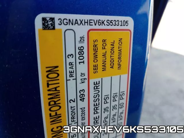 3GNAXHEV6KS533105 фото 2