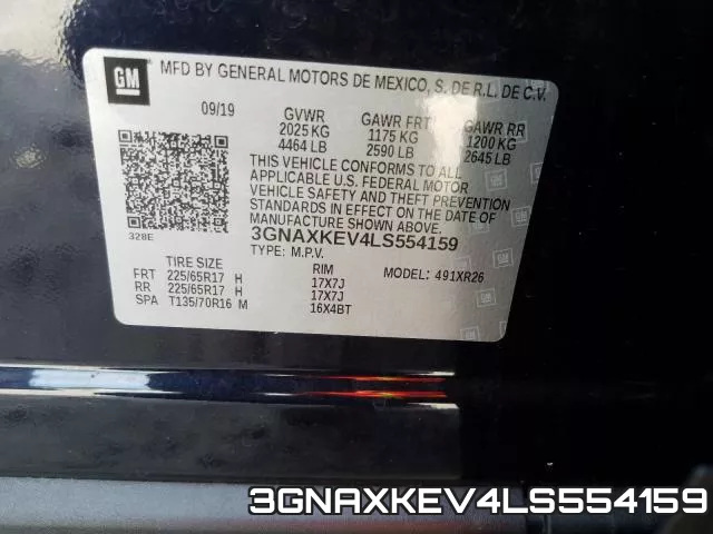 3GNAXKEV4LS554159 фото 2
