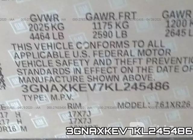 3GNAXKEV7KL245486 фото 10