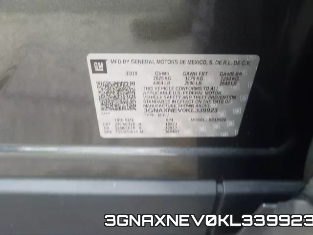 3GNAXNEV0KL339923 фото 2