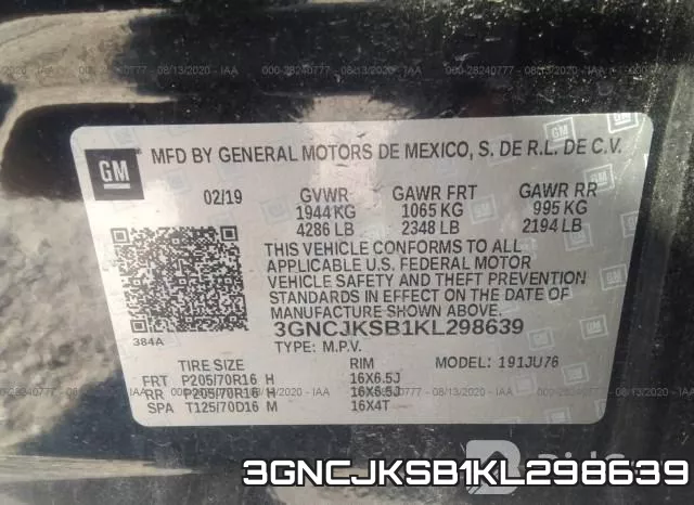 3GNCJKSB1KL298639 фото 10