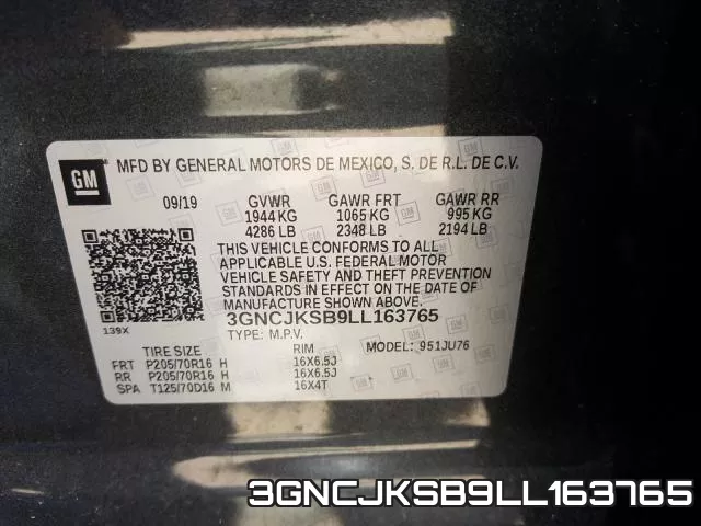 3GNCJKSB9LL163765 фото 2