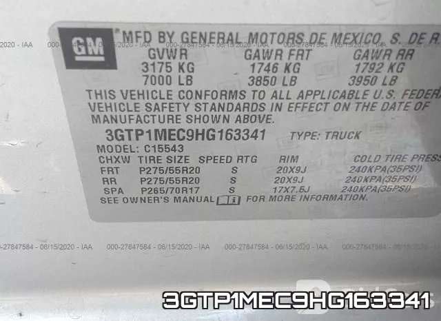 3GTP1MEC9HG163341 фото 10