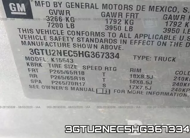 3GTU2NEC5HG367334 фото 10
