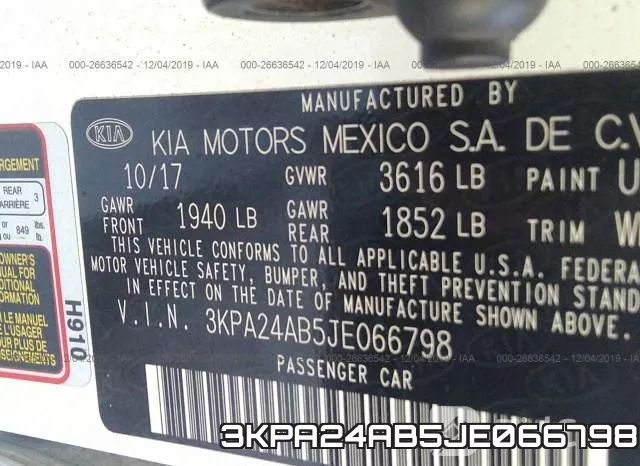 3KPA24AB5JE066798 фото 10