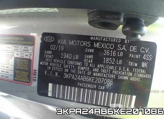 3KPA24AB6KE207086 фото 10