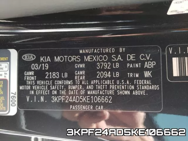 3KPF24AD5KE106662 фото 2