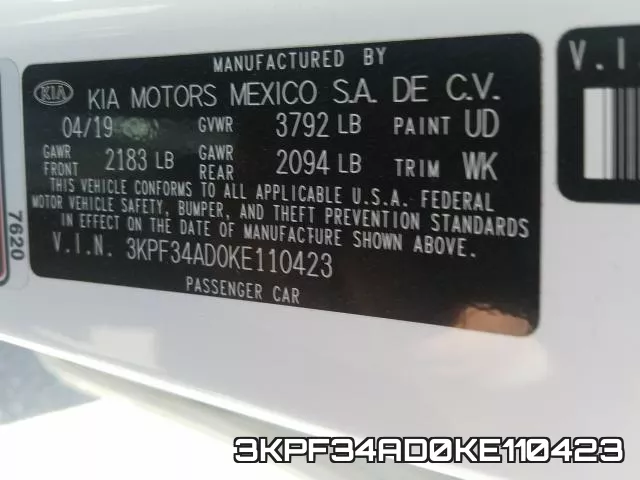 3KPF34AD0KE110423 фото 2
