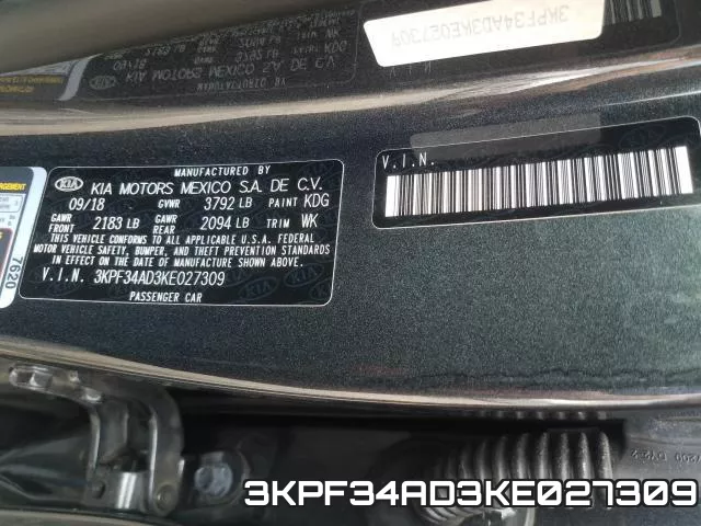 3KPF34AD3KE027309 фото 2