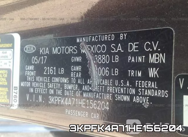 3KPFK4A71HE156204 фото 10