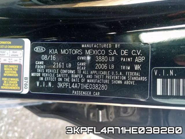 3KPFL4A71HE038280 фото 2