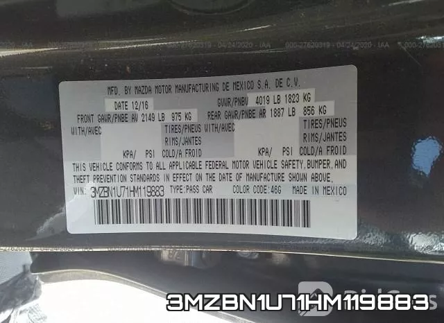 3MZBN1U71HM119883 фото 10