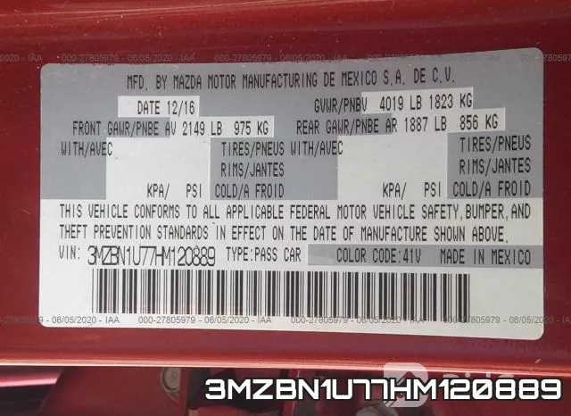 3MZBN1U77HM120889 фото 10