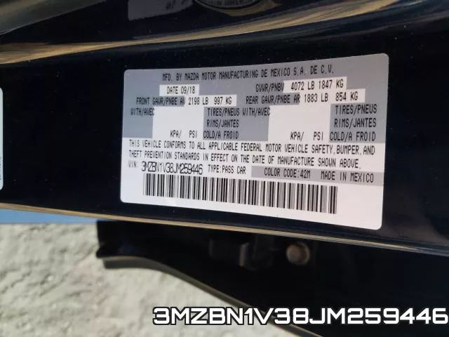 3MZBN1V38JM259446 фото 2