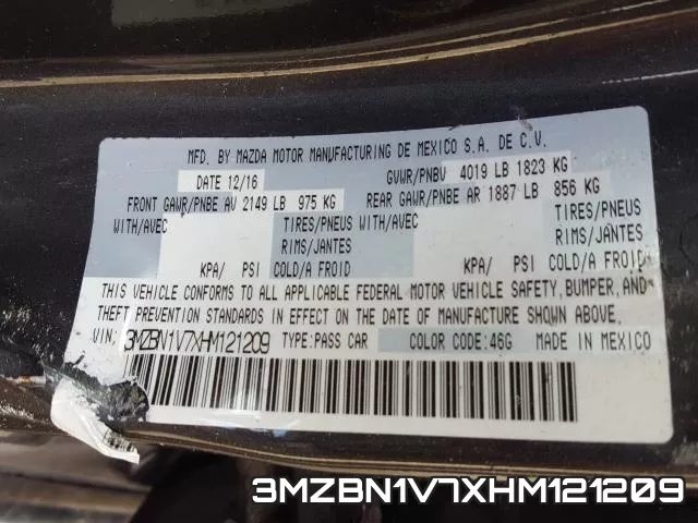 3MZBN1V7XHM121209 фото 2