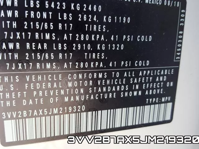 3VV2B7AX5JM219320 фото 2