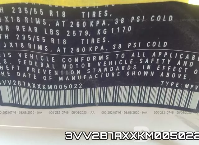 3VV2B7AXXKM005022 фото 10