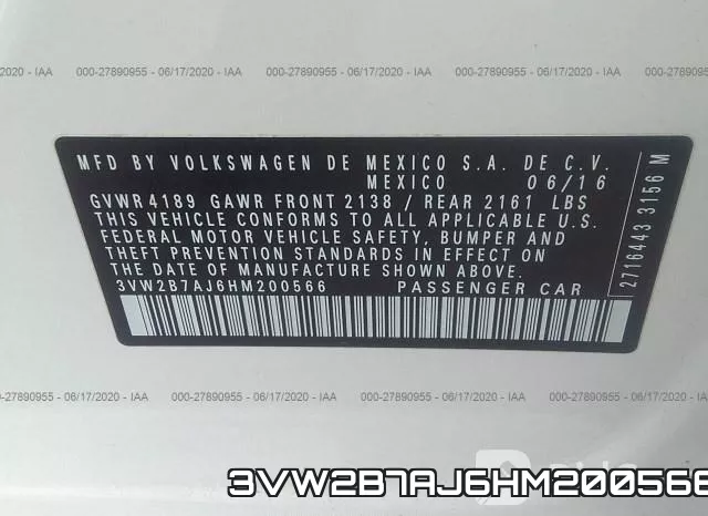 3VW2B7AJ6HM200566 фото 10
