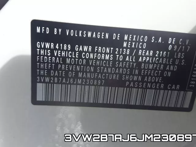 3VW2B7AJ6JM230897 фото 2