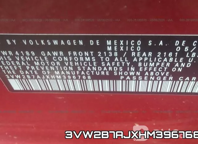 3VW2B7AJXHM396768 фото 10