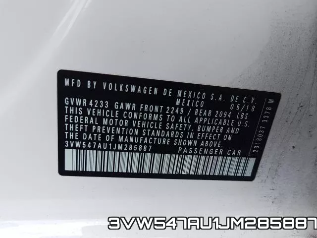 3VW547AU1JM285887 фото 2