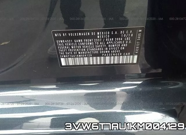 3VW6T7AU1KM004129 фото 10