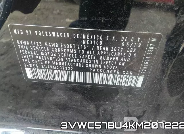 3VWC57BU4KM207222 фото 10