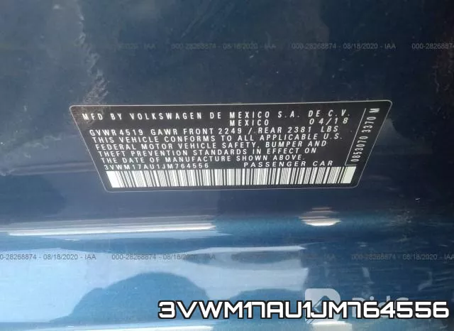 3VWM17AU1JM764556 фото 10