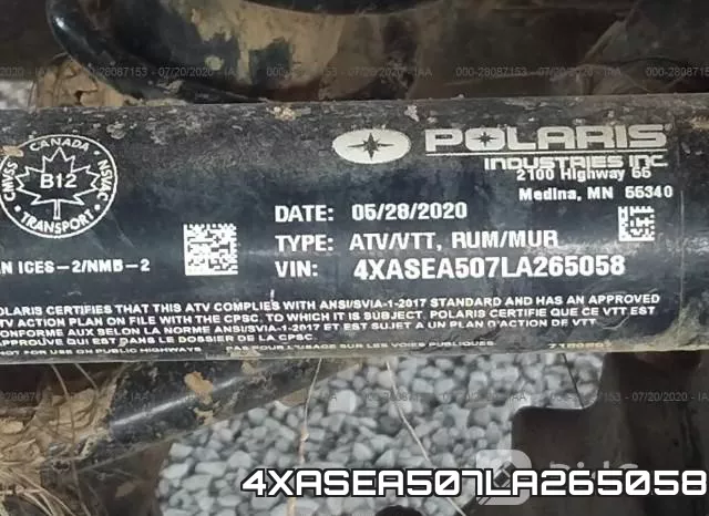 4XASEA507LA265058 фото 2