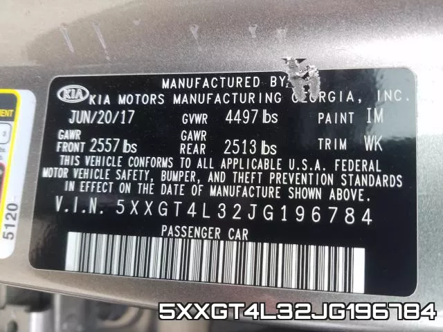 5XXGT4L32JG196784 фото 2