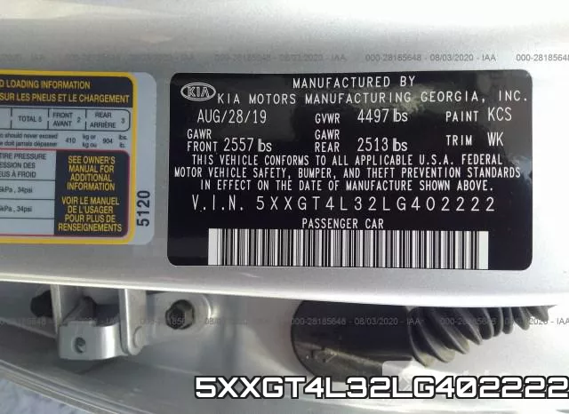 5XXGT4L32LG402222 фото 10